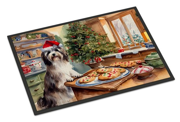 Havanese Christmas Cookies Doormat Front Door Mat Indoor Outdoor Rugs For Entryway, Non Slip Washable Low Pile, 24H X 36W_maomaolike.com
