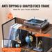 VEVOR 3-Tier Record Player Stand With Guitar Holder, Turntable Stand With Storage Holds Up To 300 Albums, Vinyl Record Cabinet With Metal Mesh Frame For Living Room, Bedroom, Black_maomaolike.com
