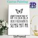 Butterfly & Optimism Quote Painting Poster, Minimalist Black & White Hand-drawn Butterfly With German Typography Poster, Inspirational Wall Decor_maomaolike.com