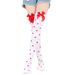 Unisex Red lips heart Valentine's Day women's stockings Holiday dress up Date party knitted bow socks_maomaolike.com