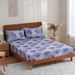 Blue Ink Art Cover Polyester Skin Friendly Bed Mattress Protector Fitted Sheet_maomaolike.com