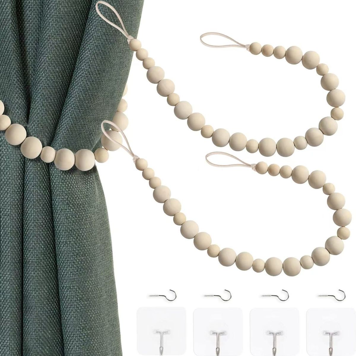 Handmade Beaded Tiebacks Decoration For Homestays, Ins Bohemian Hotel Curtain Tiebacks, Cross-Border Factory Wholesale_maomaolike.com