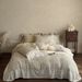 Wholesale INS French Princess Style Double Layer 4-Piece Lace Trim Pure Cotton Vintage Crinkled Gauze Four-Piece Set_maomaolike.com