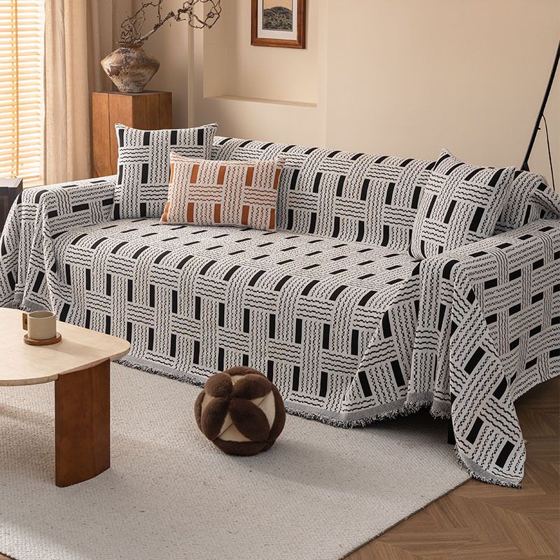 Sofa Covers For Sectional Sofa Set Couch Cover With Tassel L Shaped Cover Washable Chenille Couch Protector_maomaolike.com