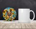 Belgian Tervuren In Sunflowers Large Sandstone Coasters Pack Of 4 Absorbent Round Coasters Decor Gifts For Men Or Women, 4 In, Multicolor_maomaolike.com