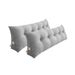 SOGA 2X 120cm Silver Triangular Wedge Bed Pillow Headboard_maomaolike.com