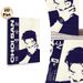 K-pop Idol Choi San Painting Poster, Vintage Grunge Monochrome Stylized Portrait Poster, Trendy Music-themed Decor Suitable For Bedroom, Living Room_maomaolike.com