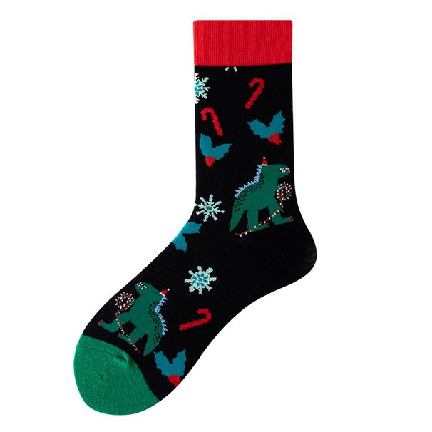 Unisex Christmas socks Hipster stockings mid-tube stockings Santa Claus Christmas socks_maomaolike.com