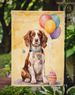 Welsh Springer Spaniel Happy Birthday Garden Flag Mailbox Flag Decorative Yard Flag Banner Outside Patio Artwork Yard Flower Beds, Garden Size, Multicolor_maomaolike.com