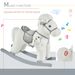 Kids Plush Ride-On Rocking Horse With Bear Toy, Children Chair With Soft Plush Toy & Fun Realistic Sounds, White_maomaolike.com