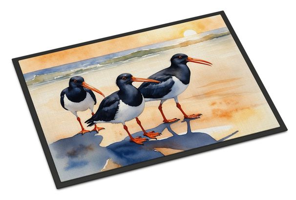Oystercatchers Foraging Doormat Front Door Mat Indoor Outdoor Rugs For Entryway, Non Slip Washable Low Pile, 24H X 36W_maomaolike.com