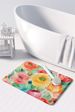 Ranunculus In Watercolor Memory Foam Kitchen Mat Machine Washable Anti-Fatigue Mat Cushion Comfort Bath Mat Or Kitchen Rug_maomaolike.com