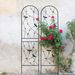 2 Pack Metal Garden Trellis 86.7" X 19.7" Rustproof Trellis For Climbing Plants Outdoor Flower Support Dragonfly Deco Black_maomaolike.com