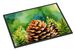 Maine White Pine Cone And Tassels In Watercolor Doormat Front Door Mat Indoor Outdoor Rugs For Entryway, Non Slip Washable Low Pile, 24H X 36W_maomaolike.com