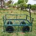 (Green Solid Wheels Wagon Cart) Solid Wheels Tools Cart Wagon Cart Garden Cart Trucks Make It Easier To Transport Firewood_maomaolike.com