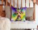 Airedale Terrier King Of Mardi Gras Throw Pillow Machine Washable, Indoor Outdoor Decorative Pillow For Couch, Bed Or Patio, 14Hx14W_maomaolike.com