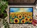 Kansas Sunflowers In Watercolor Doormat Front Door Mat Indoor Outdoor Rugs For Entryway, Non Slip Washable Low Pile, 24H X 36W_maomaolike.com