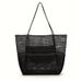 Beach Bag, Double-layer Mesh Beach Tote, Bathing And Swimming Toiletries Storage Bag_maomaolike.com