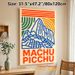Machu Picchu Themed Painting Poster, Bold Line Art & Retro Color Poster, Stylish Landmark Decor Ideal For Living Room, Study And Travel-themed Spaces_maomaolike.com
