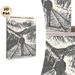 Railway & Mountain Figure Painting Poster, Vintage Monochrome Textured "Straight And Narrow" Scene Poster, Thought-provoking Artistic Decor For Living_maomaolike.com