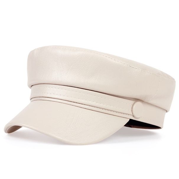Hot Sale Korean Leather Beret Fashion Ladies Duck Tongue Wild Hats British Retro High-Quality Outdoor Leisure Caps Hat 2024_maomaolike.com