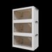 172 QT 21.6 Inch Wide Clear Door Foldable Storage Box – 3-Tier Large Capacity Organizer, Easy Access, Moving Essential, Space-Saving Foldable Design_maomaolike.com