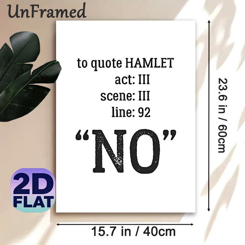 Hamlet Quote Painting Poster, Vintage Distressed Typography Poster, Witty Literary-themed Decor Ideal For Living Room, Home Office_maomaolike.com