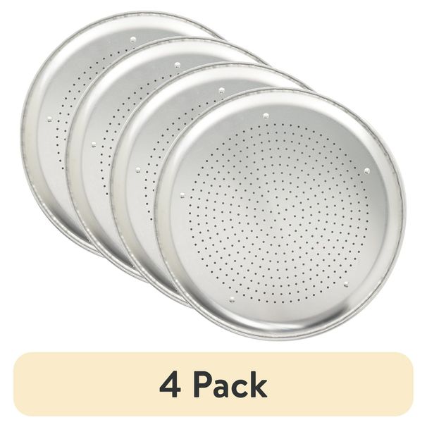 (4 Pack) Nordic Ware Naturals 16" Aluminum Air Crisp Pizza Pan, Silver_maomaolike.com