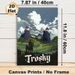 Trosky Castle Themed Painting Poster, Vintage Travel-style Scenic Poster, Captivating Medieval Landscape Featuring Knight And Castle, Ideal For Living_maomaolike.com