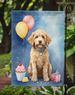 Goldendoodle Happy Birthday Garden Flag Mailbox Flag Decorative Yard Flag Banner Outside Patio Artwork Yard Flower Beds, Garden Size, Multicolor_maomaolike.com