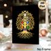 Kabbalah Tree Of Life Painting Poster, Elegant Golden Tree With Colorful Astrological Symbols Poster, Mystical Spiritual Decor Ideal For Meditation_maomaolike.com