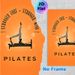 Pilates Themed Painting Poster, Warm Orange Minimalist Pilates Scene Poster, Inspirational "Stronger Core - Stronger Mind" Quote, Ideal For Home Gym_maomaolike.com