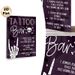 Halloween Tattoo Bar Painting Poster, Dark Purple Watercolor-style Poster, Features Clear Temporary Tattoo Application Steps, Suitable For Halloween_maomaolike.com