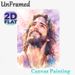 Jesus Themed Painting Poster, Soft Watercolor Style Smiling Jesus Portrait Poster, Gentle Spiritual Ambiance, Suitable For Home And Prayer Room_maomaolike.com