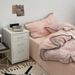 Wholesale INS Nordic Style Four-Piece Set A Full Pure Cotton B Side Crystal Velvet Coral Fleece Autumn Winter Bedding_maomaolike.com