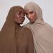 Unisex Muslim solid color Modal roll border mercerized cotton long turban covering scarf_maomaolike.com