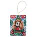 Cavalier Spaniel Christmas Porcelain Ornament Christmas Tree Hanging Decorations For Home Christmas Holiday, Rectangle, Gift, Multicolor_maomaolike.com