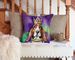Basset Hound King Of Mardi Gras Throw Pillow Machine Washable, Indoor Outdoor Decorative Pillow For Couch, Bed Or Patio, 14Hx14W_maomaolike.com