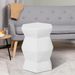 16.75 Inch/17 Inch/17.25 Inch/17.75inch Drum Stool Ceramic Side Table Hollow White Cutwork Traditional Garden Stool Hollow Outdoor Side Table_maomaolike.com