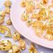 5PCS Gold Color Flower Trays Made Copper Material Are Stylish DIY Handmade Pendants Used In The Making Of Necklaces_maomaolike.com