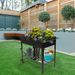 Mobile Metal Raised Garden Bed Cart With Legs, Elevated Tall Planter Box With Wheels For Outdoor Indoors House Patio Backyard Vegetables Tomato DIY Herb Grow Black_maomaolike.com