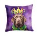 Labrador Retriever King Of Mardi Gras Throw Pillow Machine Washable, Indoor Outdoor Decorative Pillow For Couch, Bed Or Patio, 18Hx18W_maomaolike.com