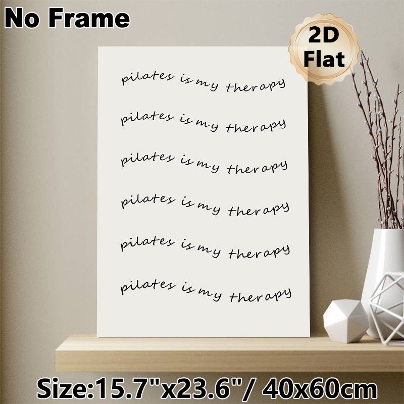 Pilates Quote Painting Poster, Minimalist Handwritten Typography Poster, Relatable Pilates-themed Statement Ideal For Home Gym, Yoga Studio Walls_maomaolike.com