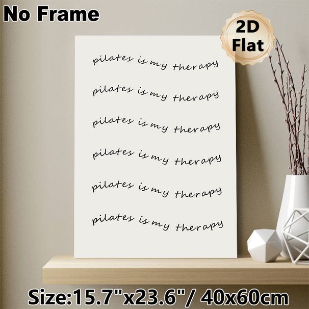 Pilates Quote Painting Poster, Minimalist Handwritten Typography Poster, Relatable Pilates-themed Statement Ideal For Home Gym, Yoga Studio Walls_maomaolike.com
