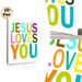 Jesus Loves You Themed Painting Poster, Vibrant Multi-colored Lettering Poster, Warm Faith-inspired Decor Ideal For Home, Prayer Space_maomaolike.com