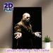 Bald Man With Sunglasses Holding Red & Blue Pill Painting Poster, Bold Graphic Illustration Poster, Iconic Cinematic-inspired Design, Ideal For Home_maomaolike.com
