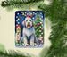 Old English Sheepdog Christmas Reindeer Porcelain Ornament Christmas Tree Hanging Decorations For Home Christmas Holiday, Rectangle, Gift, Multicolor_maomaolike.com