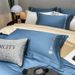 Washed Tencel Ice Silk Four-Piece Bedding Set, Silky Cool Summer Bed Linen, Duvet Cover Fitted Sheet Kit For Household Naked Sleep Bedroom Use
_maomaolike.com
