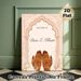 Dua-E-Khair Themed Painting Poster, Soft Pastel Floral & Ornate Arch Frame Poster, Delicate Henna Hand Art, Warm Welcome Decor Ideal For Religious_maomaolike.com
