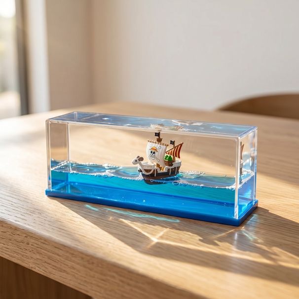 One Piece Thousand Sunny Ship Drif Bole Fluid Liquid Going Merry Luffy Barcos Floaing Boa Desk Decor Decoraion_maomaolike.com